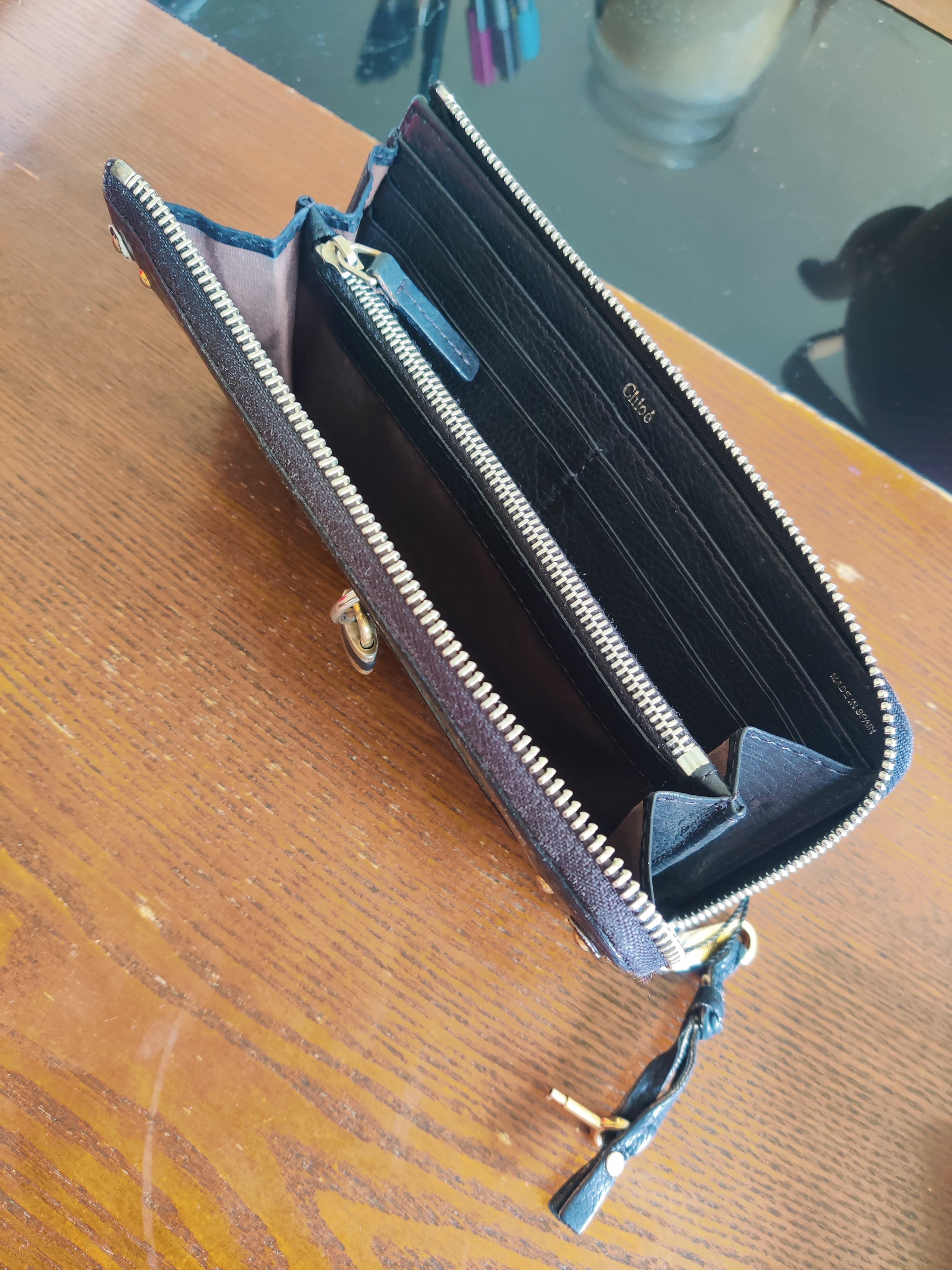 Chloe Paddington Leather Long Wallet with L-shaped Zipper - Image 3