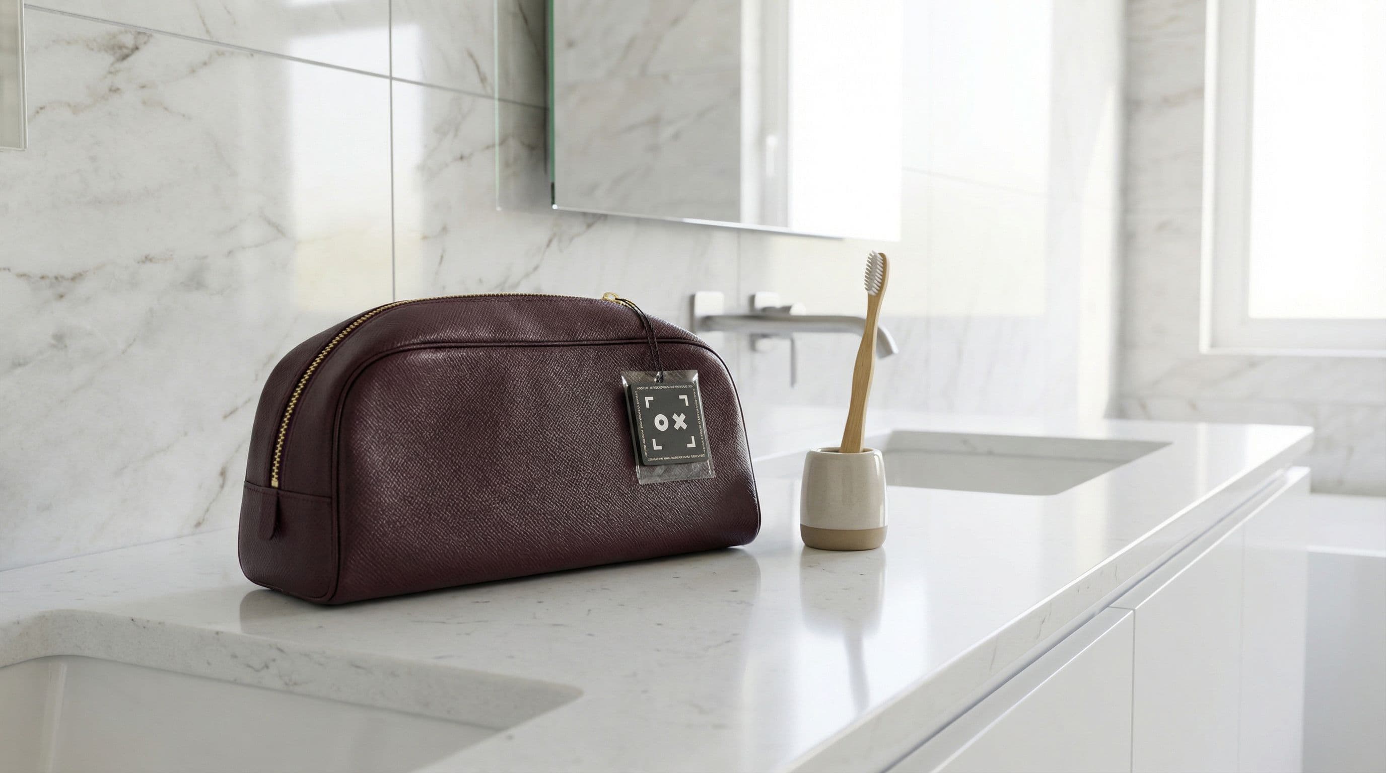 Louis Vuitton True Toilette PM Taiga Bordeaux - Image 4
