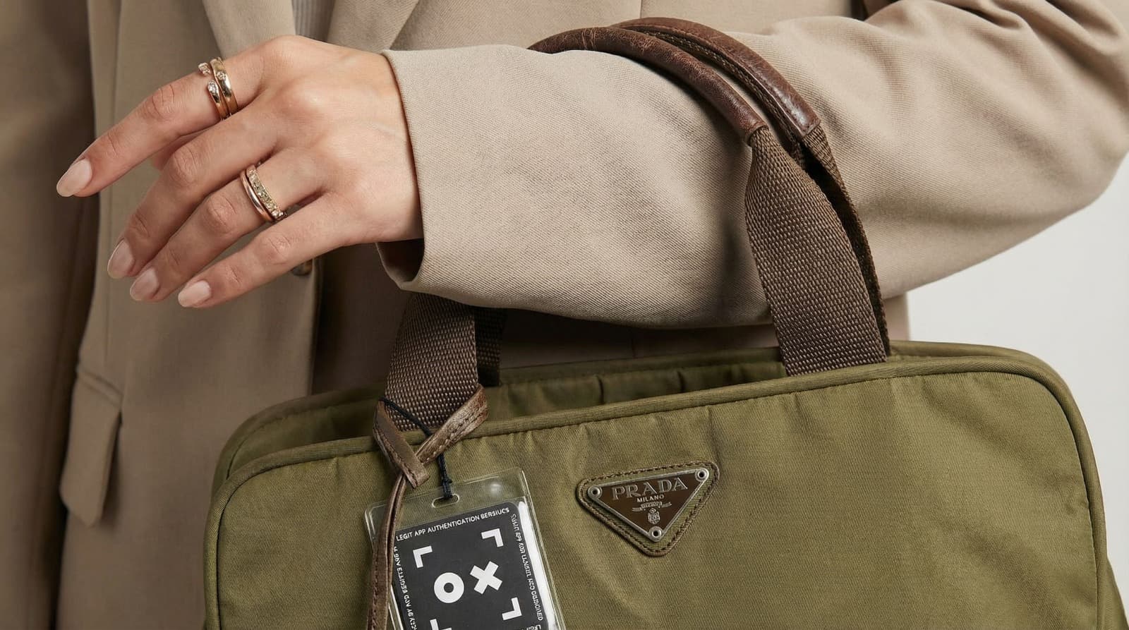 Prada Olive Green Nylon handbag - Image 4